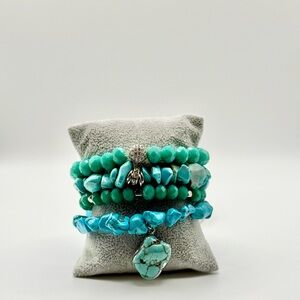 Turquoise Beaded Bracelet Set